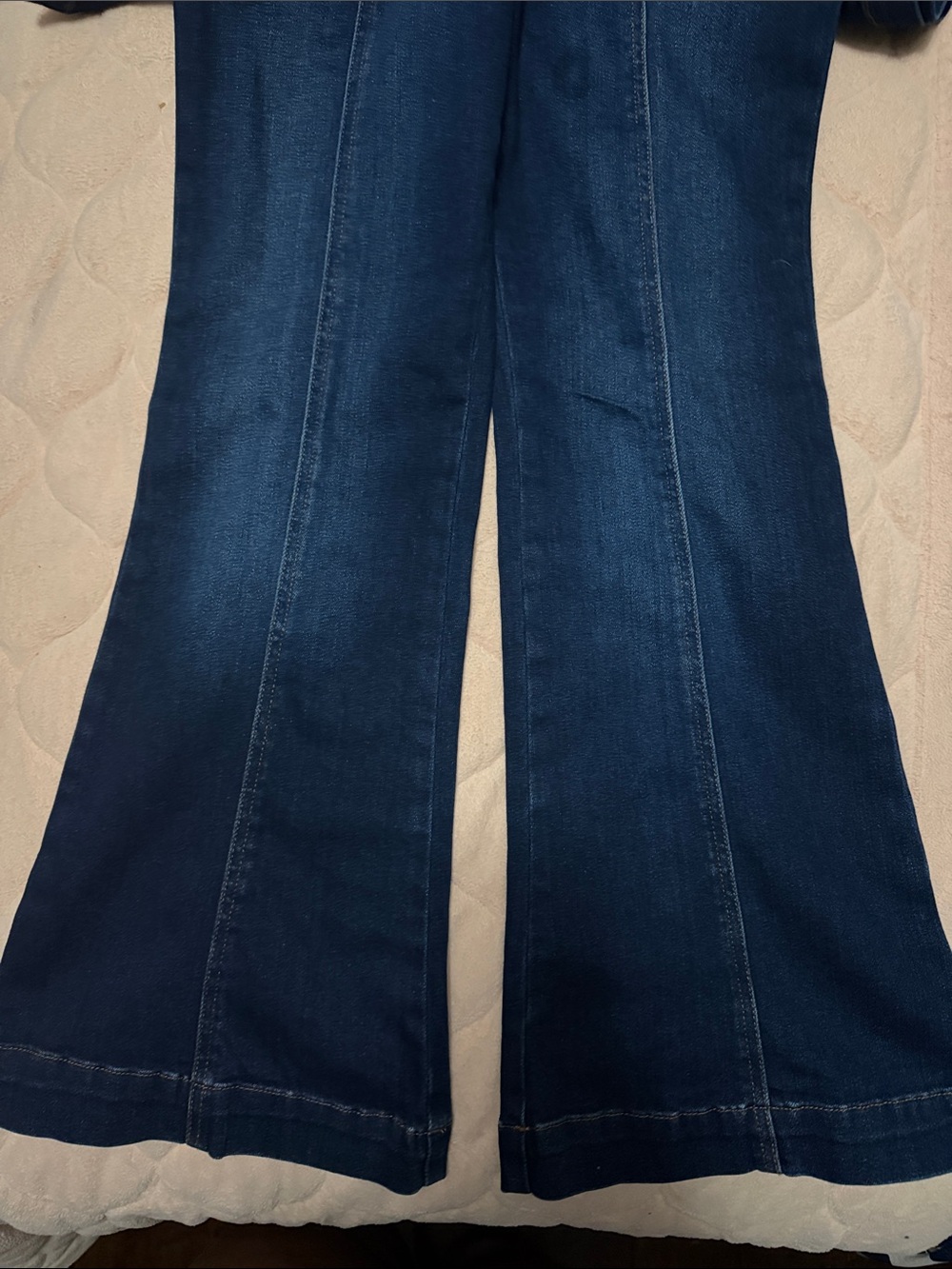 Pilcro Slim Flared Overalls by Anthropologie - Picture 6 of 14